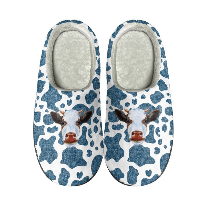 Wholesale Leopard Print Cow Zebra Pattern Cotton Slippers